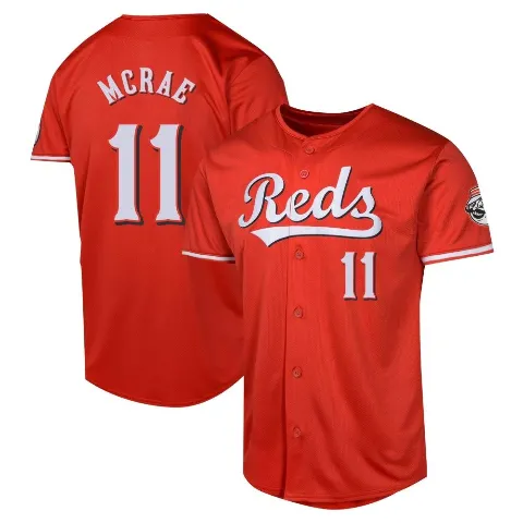 Men's Cincinnati Reds ＃11 Hal Mcrae Red Limited Alternate Jersey