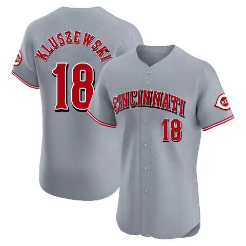Men's Cincinnati Reds ＃18 Ted Kluszewski Gray Elite Road Jersey
