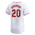 Men's Cincinnati Reds ＃20 Cesar Geronimo White Elite Home Jersey