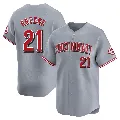 Men's Cincinnati Reds ＃21 Hunter Greene Gray Limited Away Jersey