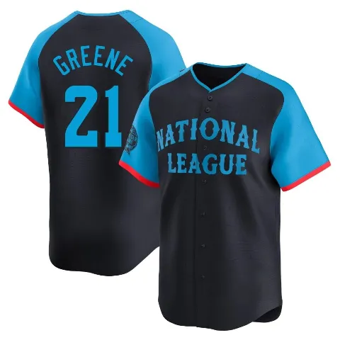 Men's Cincinnati Reds ＃21 Hunter Greene Navy Limited National League 2024 All-Star Game Jersey