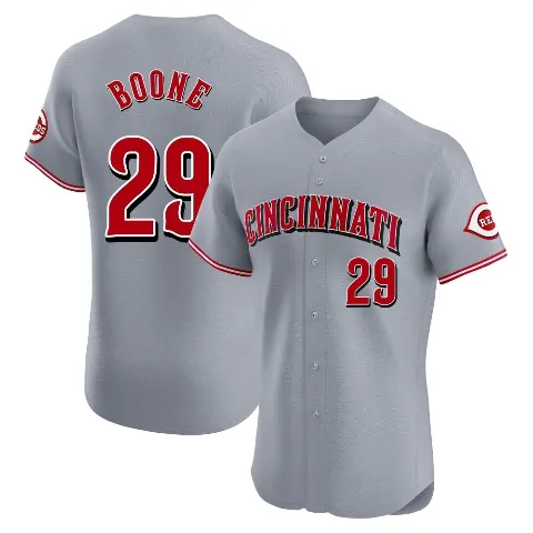 Men's Cincinnati Reds ＃29 Bret Boone Gray Elite Road Jersey