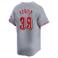 Men's Cincinnati Reds ＃39 Julian Aguiar Gray Limited Away Jersey