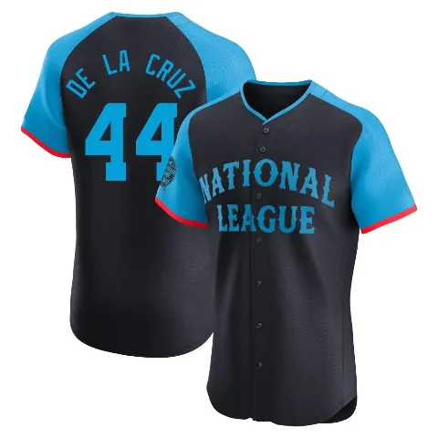 Men's Cincinnati Reds ＃44 Elly De La Cruz Navy Elite National League 2024 All-Star Game Jersey