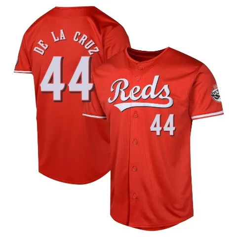 Men's Cincinnati Reds ＃44 Elly De La Cruz Red Limited Alternate Jersey