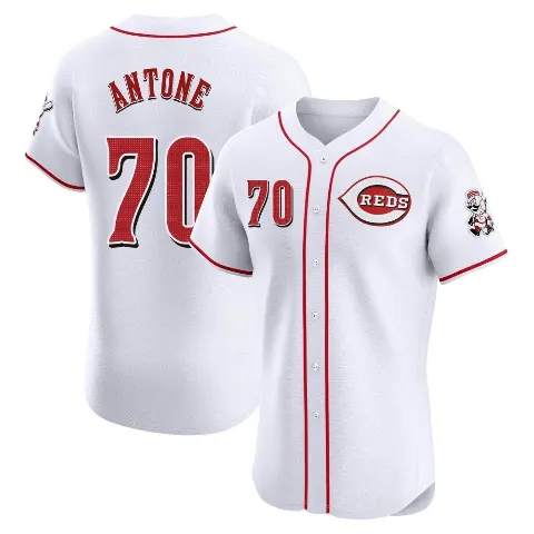 Men's Cincinnati Reds ＃70 Tejay Antone White Elite Home Jersey