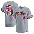 Men's Cincinnati Reds ＃79 Ian Gibaut Gray Limited Away Jersey