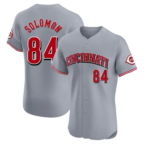 Men's Cincinnati Reds ＃84 Jared Solomon Gray Elite Road Jersey