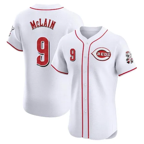 Men's Cincinnati Reds ＃9 Matt McLain White Elite Home Jersey