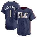 Men's Cleveland Guardians ＃1 Jose Cardenal Navy Limited 2024 City Connect Jersey