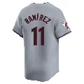Men's Cleveland Guardians ＃11 Jose Ramirez Gray Limited Road Jersey