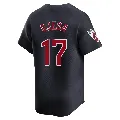 Men's Cleveland Guardians ＃17 Bob Ojeda Navy Limited Alternate Jersey