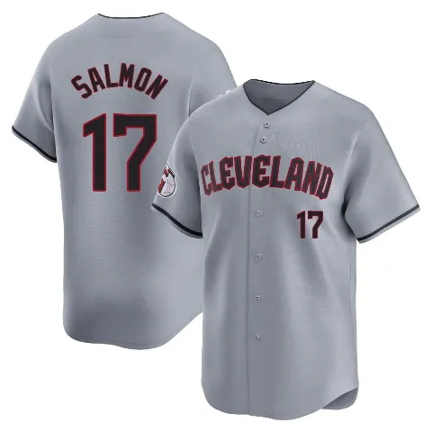 Men's Cleveland Guardians ＃17 Chico Salmon Gray Limited Road Jersey