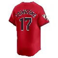 Men's Cleveland Guardians ＃17 Terry Francona Red Limited Alternate Jersey