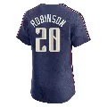 Men's Cleveland Guardians ＃20 Frank Robinson Navy Elite 2024 City Connect Jersey