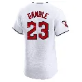 Men's Cleveland Guardians ＃23 Oscar Gamble White Elite Home Jersey