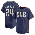 Men's Cleveland Guardians ＃24 Manny Ramirez Navy Limited 2024 City Connect Jersey