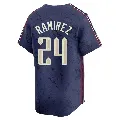Men's Cleveland Guardians ＃24 Manny Ramirez Navy Limited 2024 City Connect Jersey