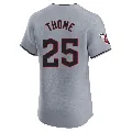 Men's Cleveland Guardians ＃25 Jim Thome Gray Elite Road Jersey