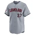 Men's Cleveland Guardians ＃27 Austin Hedges Gray Limited Road Jersey