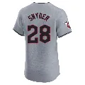 Men's Cleveland Guardians ＃28 Cory Snyder Gray Elite Road Jersey