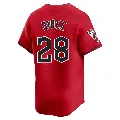 Men's Cleveland Guardians ＃28 Tanner Bibee Red Limited Alternate Jersey