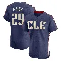 Men's Cleveland Guardians ＃29 Satchel Paige Navy Elite 2024 City Connect Jersey