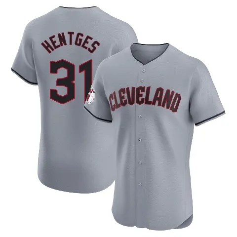 Men's Cleveland Guardians ＃31 Sam Hentges Gray Elite Road Jersey