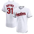 Men's Cleveland Guardians ＃31 Sam Hentges White Elite Home Jersey