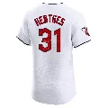 Men's Cleveland Guardians ＃31 Sam Hentges White Elite Home Jersey