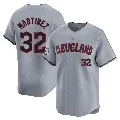 Men's Cleveland Guardians ＃32 Dennis Martinez Gray Limited Road Jersey