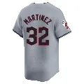 Men's Cleveland Guardians ＃32 Dennis Martinez Gray Limited Road Jersey