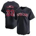 Men's Cleveland Guardians ＃33 Hunter Gaddis Navy Limited Alternate Jersey