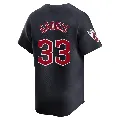 Men's Cleveland Guardians ＃33 Hunter Gaddis Navy Limited Alternate Jersey