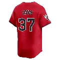 Men's Cleveland Guardians ＃37 Tommy John Red Limited Alternate Jersey
