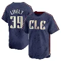 Men's Cleveland Guardians ＃39 Ben Lively Navy Limited 2024 City Connect Jersey