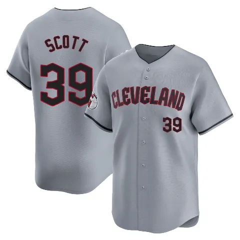 Men's Cleveland Guardians ＃39 Kyle Scott Gray Limited Road Jersey