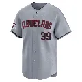Men's Cleveland Guardians ＃39 Len Barker Gray Limited Road Jersey