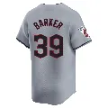 Men's Cleveland Guardians ＃39 Len Barker Gray Limited Road Jersey