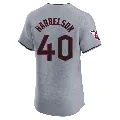 Men's Cleveland Guardians ＃40 Ken Harrelson Gray Elite Road Jersey