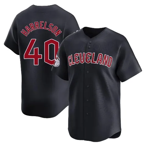 Men's Cleveland Guardians ＃40 Ken Harrelson Navy Limited Alternate Jersey