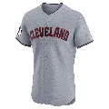 Men's Cleveland Guardians ＃41 Carlos Santana Gray Elite Road Jersey