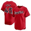 Men's Cleveland Guardians ＃45 Luis Ortiz Red Limited Alternate Jersey