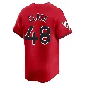 Men's Cleveland Guardians ＃48 Emmanuel Clase Red Limited Alternate Jersey
