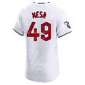 Men's Cleveland Guardians ＃49 Jose Mesa White Elite Home Jersey