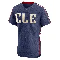 Men's Cleveland Guardians ＃57 Shane Bieber Navy Elite 2024 City Connect Jersey