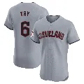 Men's Cleveland Guardians ＃6 David Fry Gray Elite Road Jersey