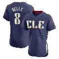 Men's Cleveland Guardians ＃8 Albert Belle Navy Elite 2024 City Connect Jersey