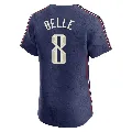 Men's Cleveland Guardians ＃8 Albert Belle Navy Elite 2024 City Connect Jersey