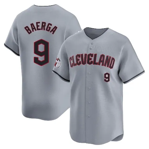Men's Cleveland Guardians ＃9 Carlos Baerga Gray Limited Road Jersey